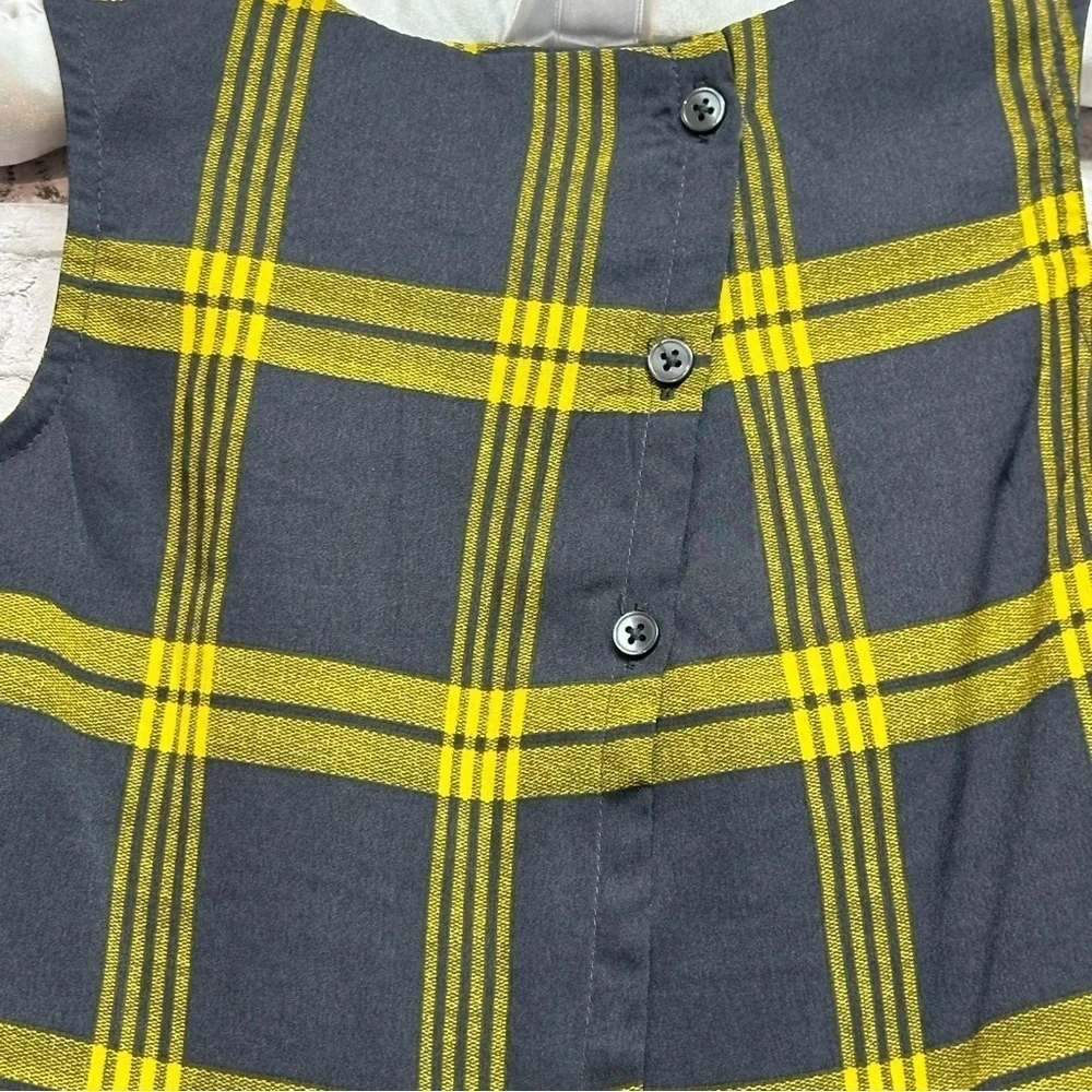 OLD NAVY Black Yellow Size 5T Sleeveless Plaid Toddler Kids Top
